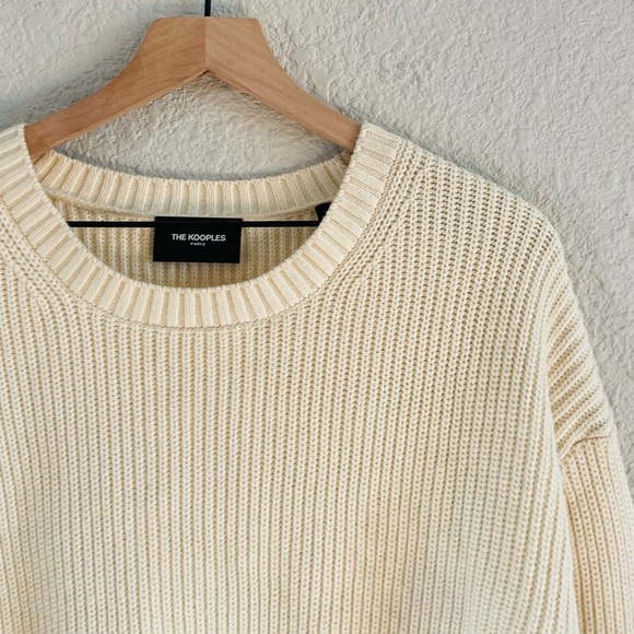 The Kooples Ecru Sweater in Cotton with Patch - Picture 4 of 13